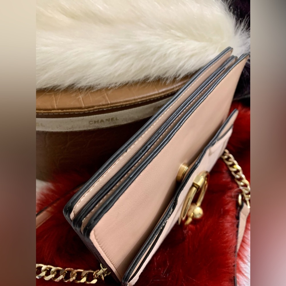 🍀 Topshop Bag Womens Leather Crossbody Shoulder Sling Clutch Gold Chain 🍀#TOP - Picture 10 of 16